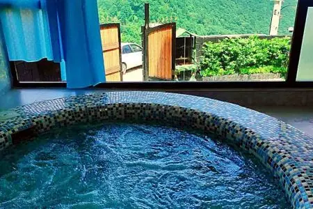 کلبه سوئیسی جنگلی جکوزی دار در اربه کله